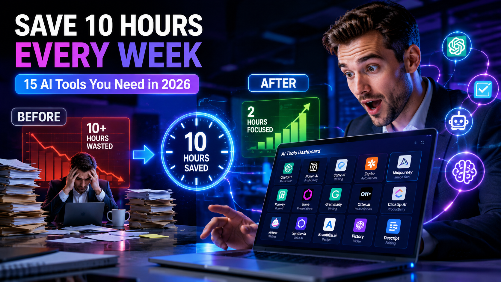 15 AI Tools That Can Save You 10 Hours Every Week